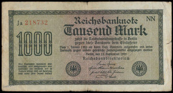 1933 Anti-Semitic Overprinted 1000 Reichsmark Banknote 1.jpg