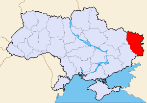 Луганская область на карте